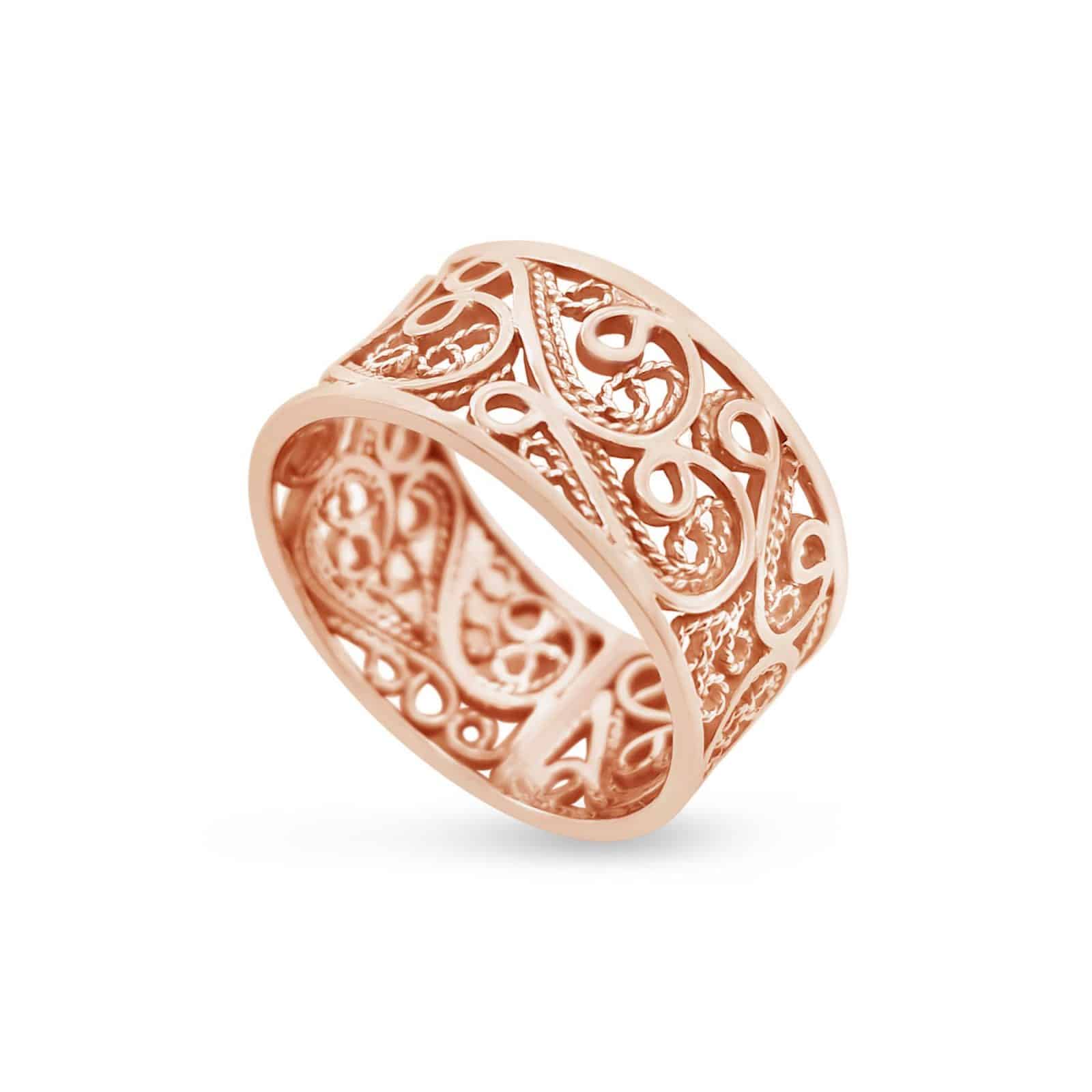 14K Solid Rose Gold Filigree Ring 14K Solid Rose Gold Filigree Ring